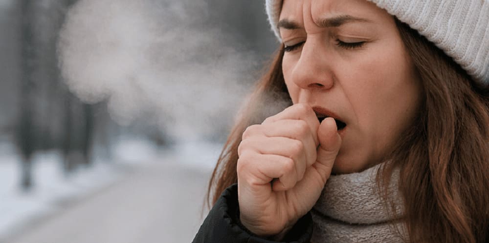 Чи може холодне повітря викликати сухий кашель?